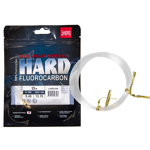 Леска моно. Lucky John FLUOROCARBON Hard 015/049