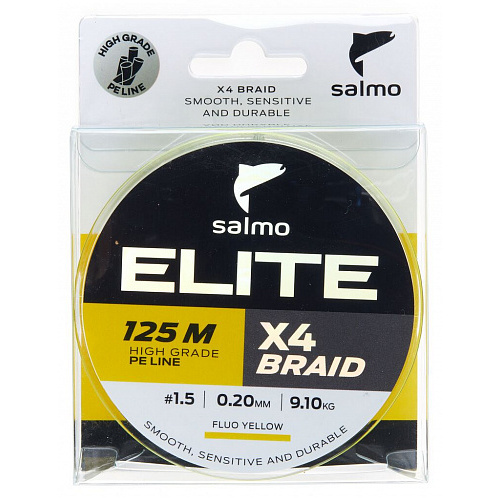 Леска плет. Salmo Elite х4 BRAID Fluo Yellow 125/020