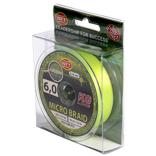 Шнур плетёный WFT KG MICRO BRAID Chartreuse 150/0100