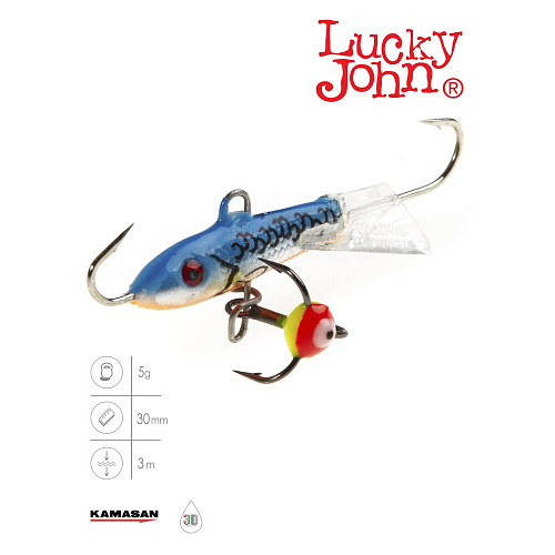 Балансир Lucky John CLASSIC 3 с тр. 30мм/45H блистер