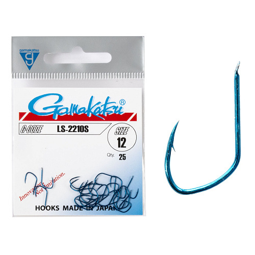 Крючки Gamakatsu LS-2210S HOOKS BLUE разм. 12 25шт.