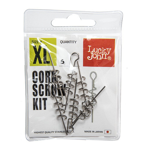 Спирали LJ Pro Series CORKSCROW KIT XL для крепл. силикон. приманок 6шт.