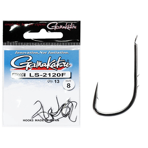 Крючки Gamakatsu LS-2120F NEW LABEL HOOKS BLACK разм. 08 13шт.