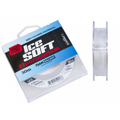 Леска монофильная Team Salmo ICE SOFT FLUOROCARBON 030/026