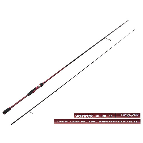 Удилище спин. Lucky John Vanrex ML-JIG 18 8'0"/2.44