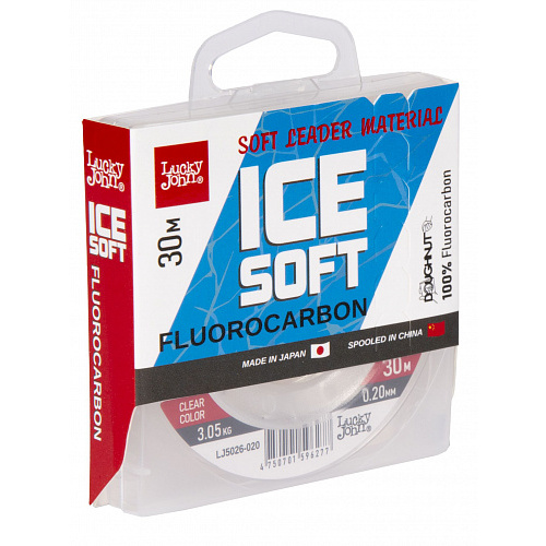 Леска монофильная Lucky John ICE SOFT FLUOROCARBON 030/020