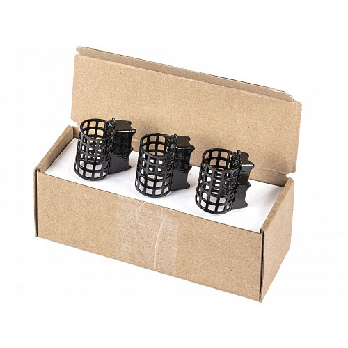 Набор металлических фидерных кормушек FC M1 БЫСТРОЕ ВСПЛЫТИЕ РЕКА 80г 100г 120г 3шт. коробочная версия