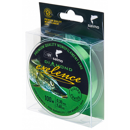 Леска монофильная Salmo Diamond EXELENCE FLUORO COATED Green 100/030