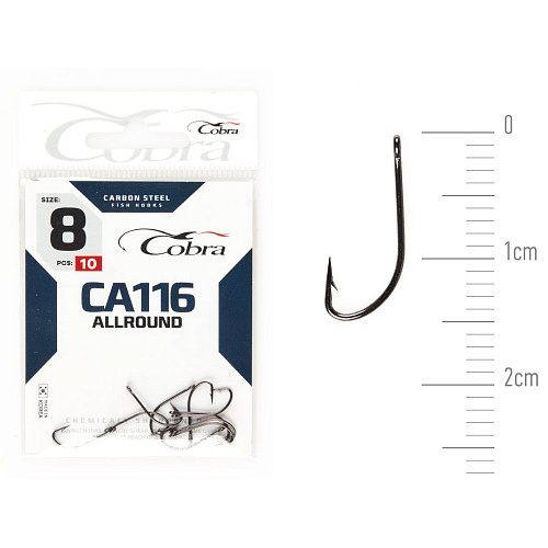 Крючки Cobra Allround CRYSTAL сер. CA116 разм. 008 10шт.
