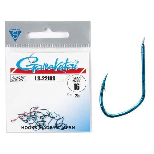 Крючки Gamakatsu LS-2210S HOOKS BLUE разм. 16 25шт.