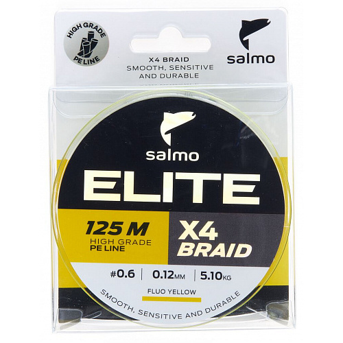 Леска плет. Salmo Elite х4 BRAID Fluo Yellow 125/012