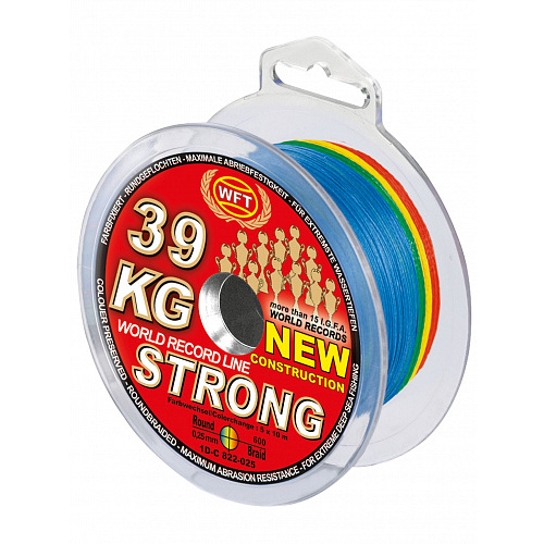 Леска плетёная WFT KG STRONG Multicolor 600/025
